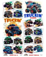 Monster Truckin' Vending Stickers 300 included