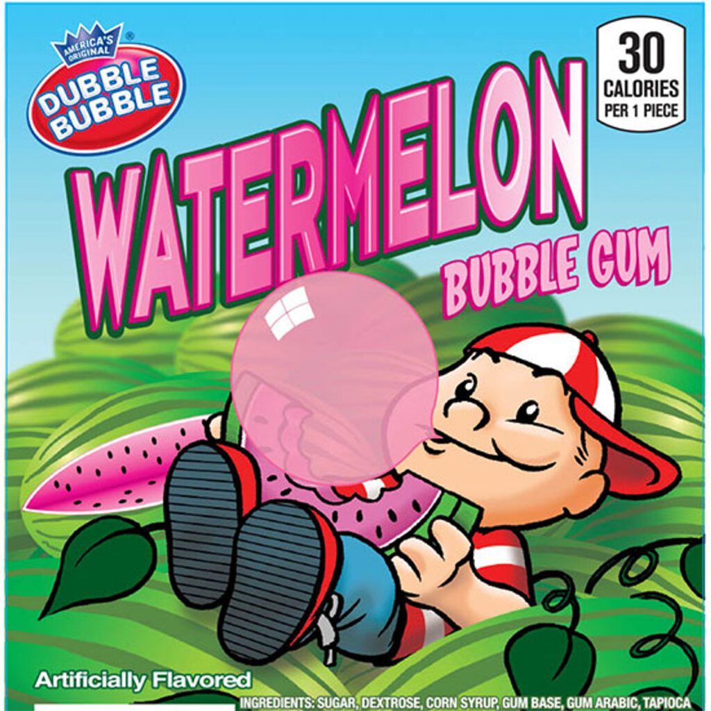 Watermelon gumballs display