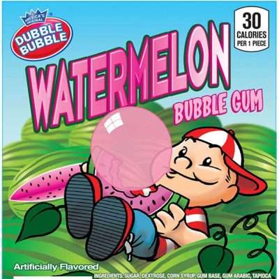 Watermelon gumballs display