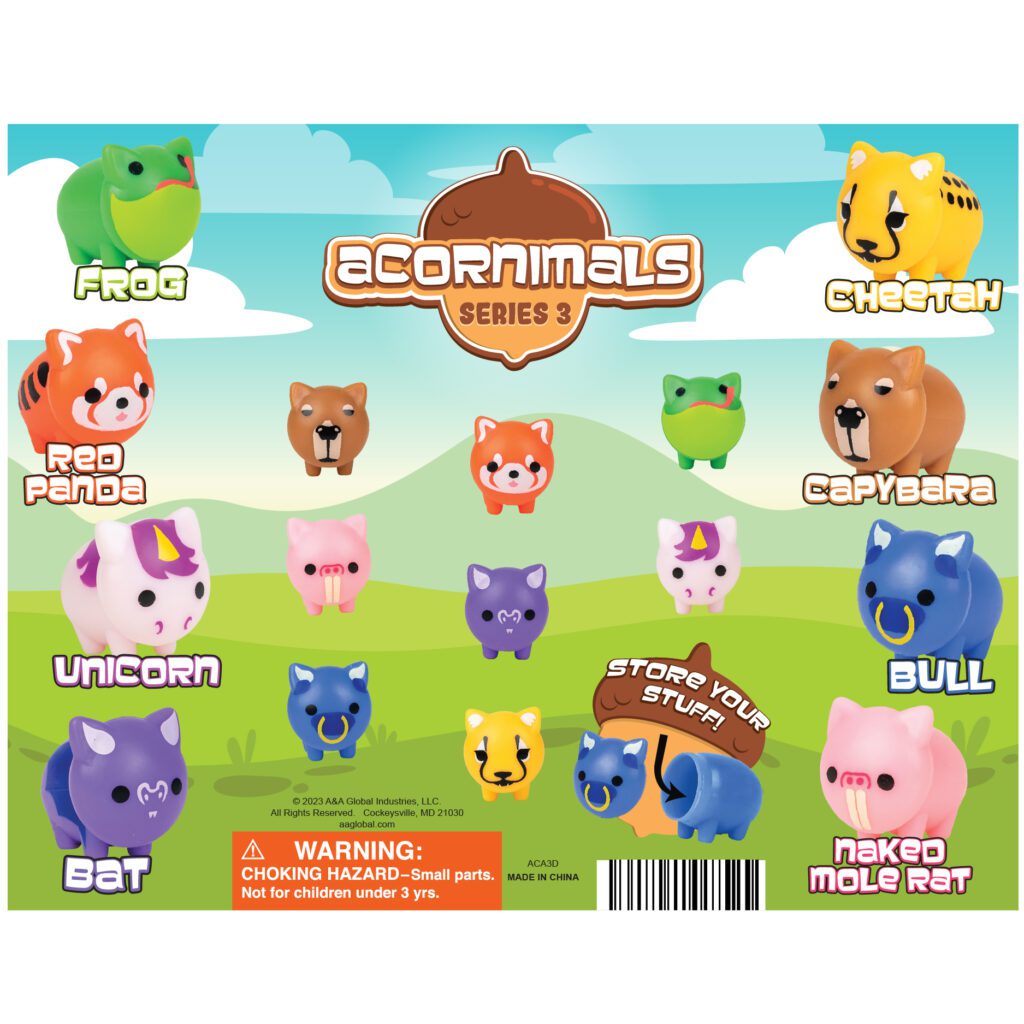 Acornimals Series 3 Display Card - Display Card Front Shot - aa Global - ACA3D