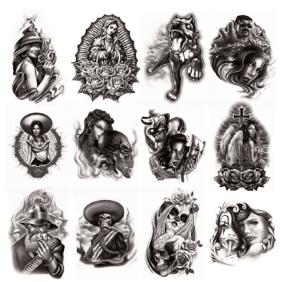 Chicano Temporary Tattoos in Vending Folders – 300 Pack