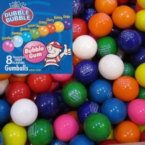 Dubble Bubble Assorted Gumballs 1080 Count Bulk Case