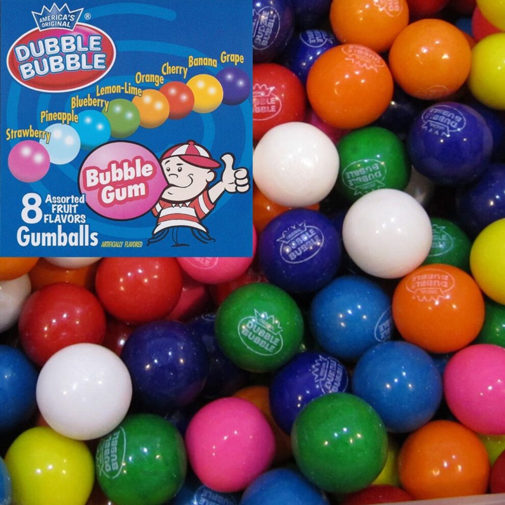 Dubble Bubble Assorted Gumballs 1080 Count Bulk Case