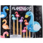 FLAMDB-Flamingo Squishies Pencil Toppers Blister Display