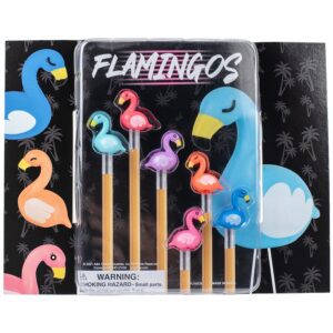 FLAMDB-Flamingo Squishies Pencil Toppers Blister Display