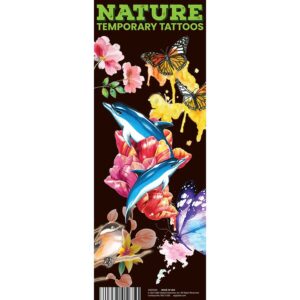 Nature watercolor temporary tattoos