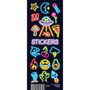 Neon Sign Stickers for flat vending machines