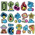 Neon Sign Vending Stickers