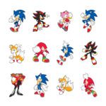 SON2FOL-Sonic The Hedgehog Temporary Tattoos in Folders 300pcs