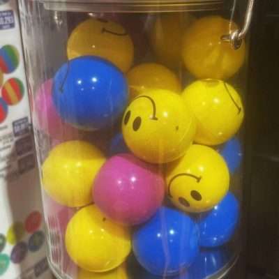32mm (1.25-Inch) Happy Face Hi-Bounce Ball Mix (100-Pack) - Fun Smiley Rubber Balls