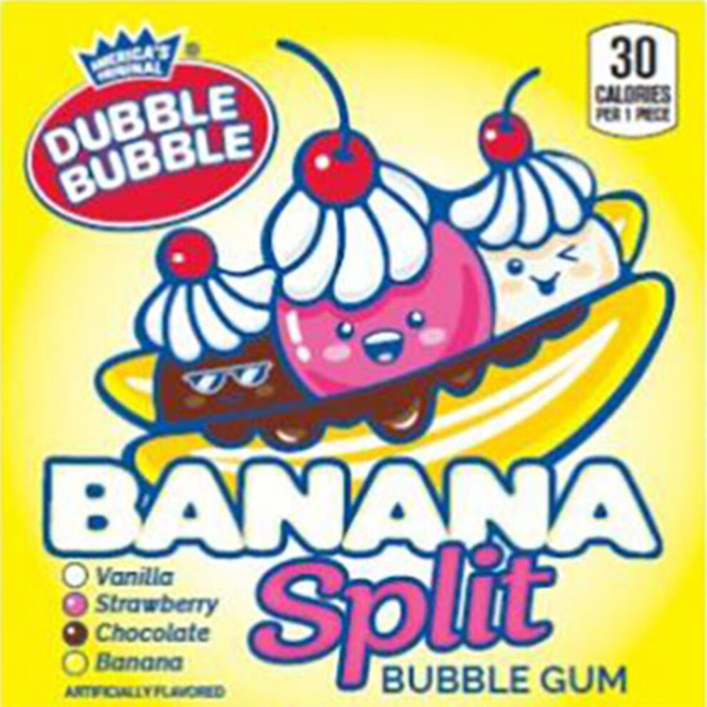 dubble bubble banana split gumballs