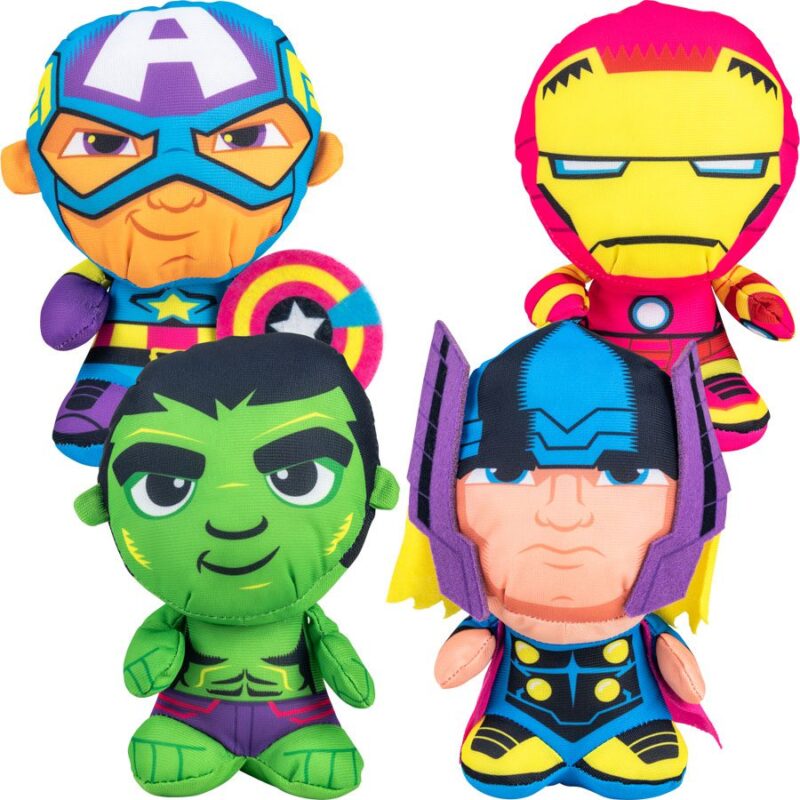 1LAMASH-Neon Avengers Mashems Plush 7in Asst