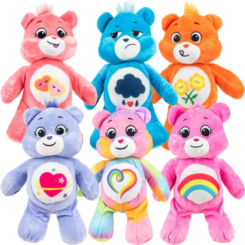 Care Bears Plush 11In Asst - 6 Care Bears Plush Group Shot - aa Global - 3LCBEARW3-A