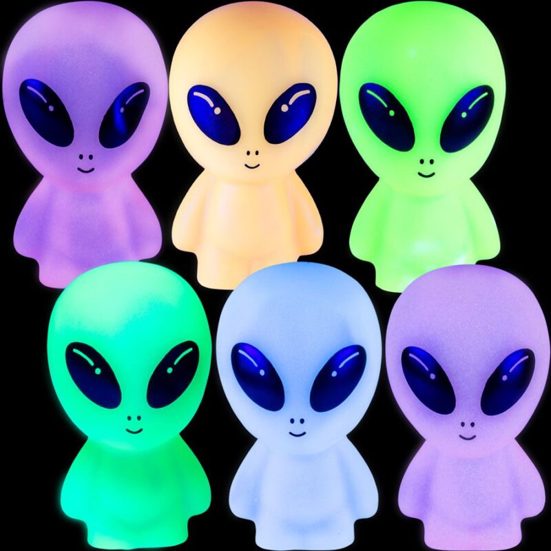 Rubber Gid Aliens 3In 50Pcs - Blacklight Glow Aliens Shot - aa Global - RUA9B