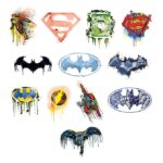 WAR52FOL-DC Comics Logo Tattoos in Folders 300pcs