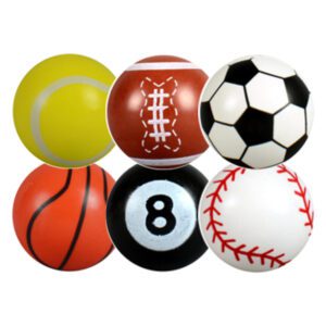 32mm 1.25in Sports Hi-Bounce Ball Mix 100pcs