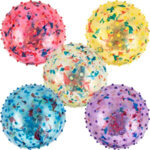 5-inch Inflatable Confetti Knobby Balls