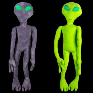 Alien Plush With Glow-In-The-Dark Eyes 19In Asst