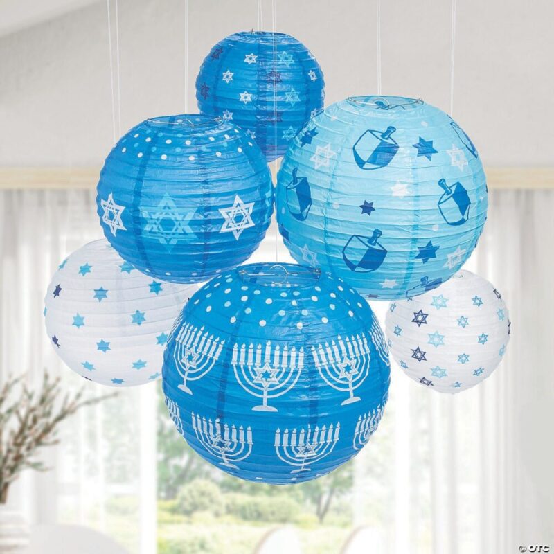 Assorted Hanukkah Paper Lanterns