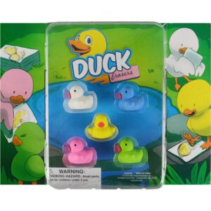 Duck Erasers Blister Display Back View