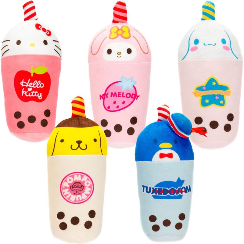 Hello Kitty Boba Plush 7 5In Asst - 5 Hello Kity Boba Group