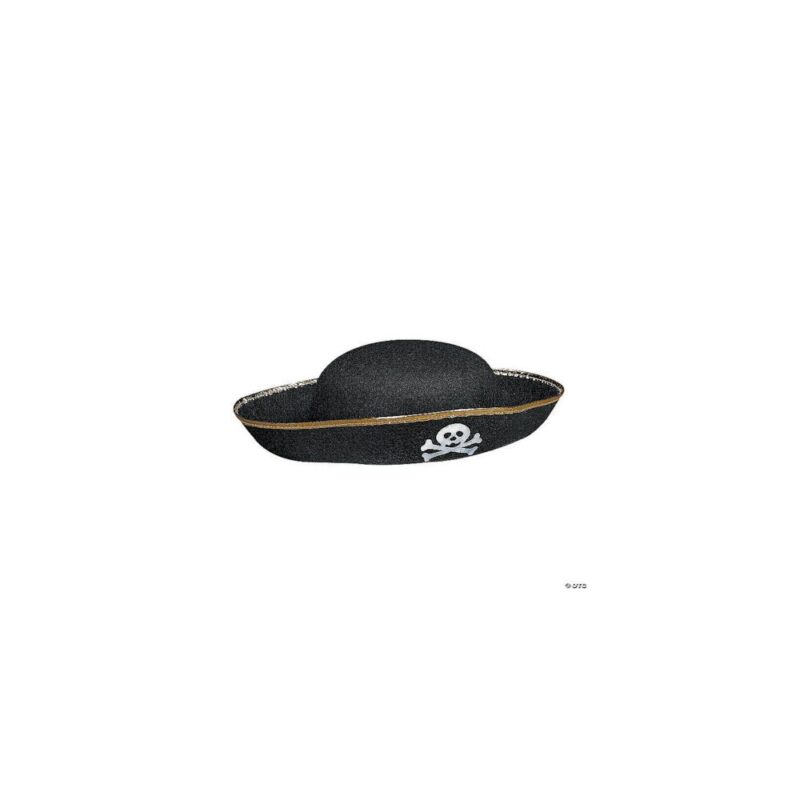 Kids Black Felt Pirate Hats (30 pcs.)