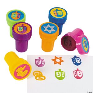 Plastic Hanukkah Stampers Asst. Colors (48 pcs.)