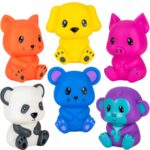 Rubber Animal toys 6in 12 pcs