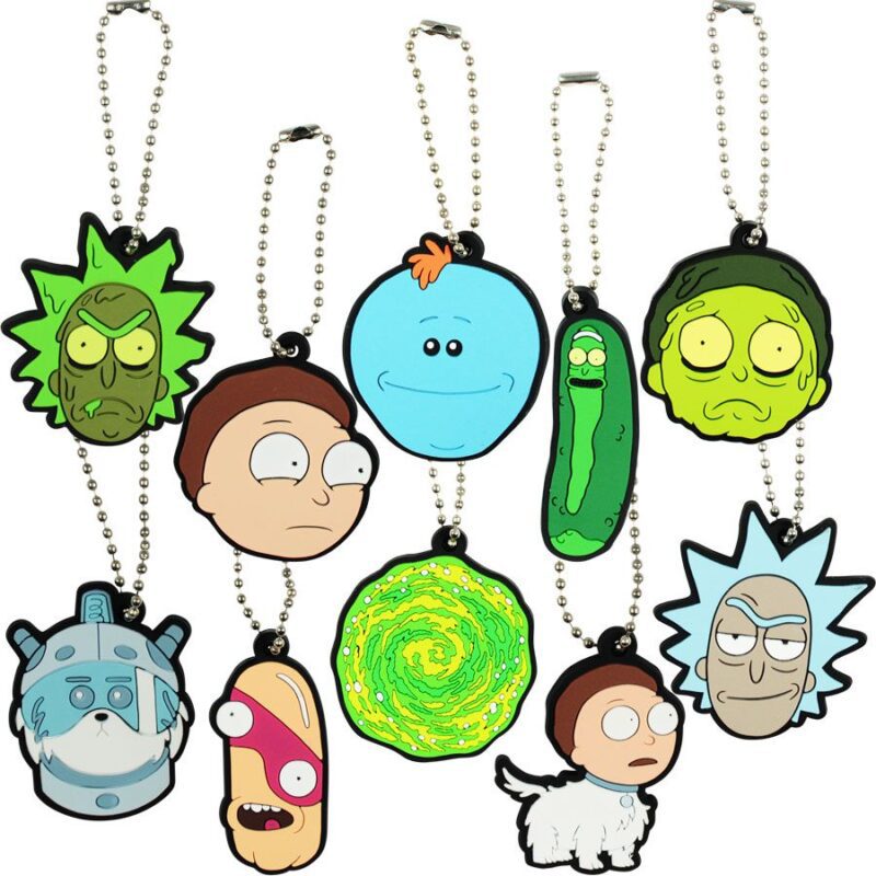 Rick and Morty 2-D Figure Keychains in 2in Capsules 250pcs