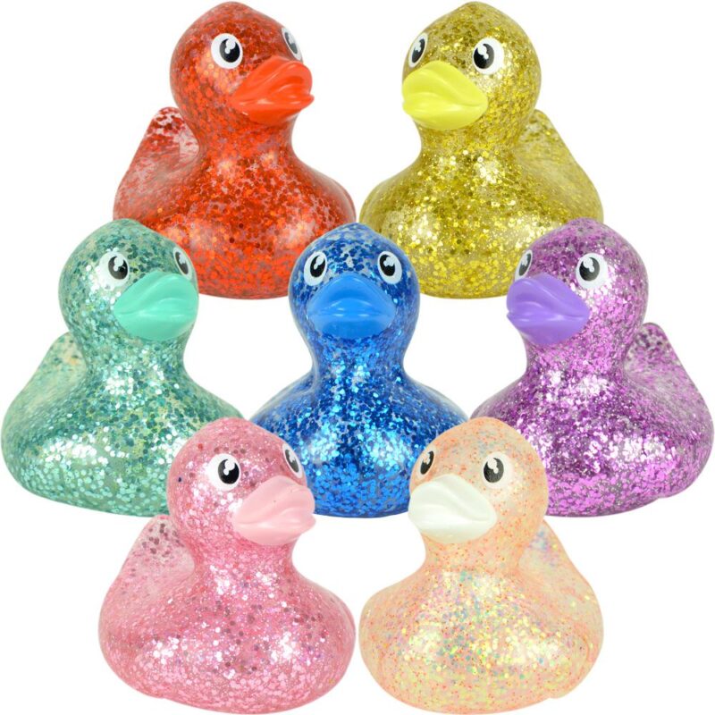 Rubber Glitter Ducks 2in (50 pcs)