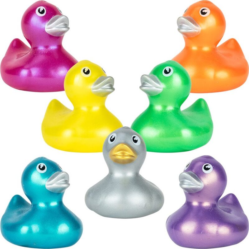 Rubber Metallic Ducks 2in 50pcs