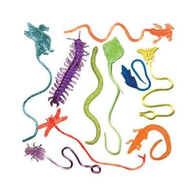 Sticky Critters in 2-inch capsules. 250 gooey outdoor toys with 10 animal styles—great for vending, not for indoor use.