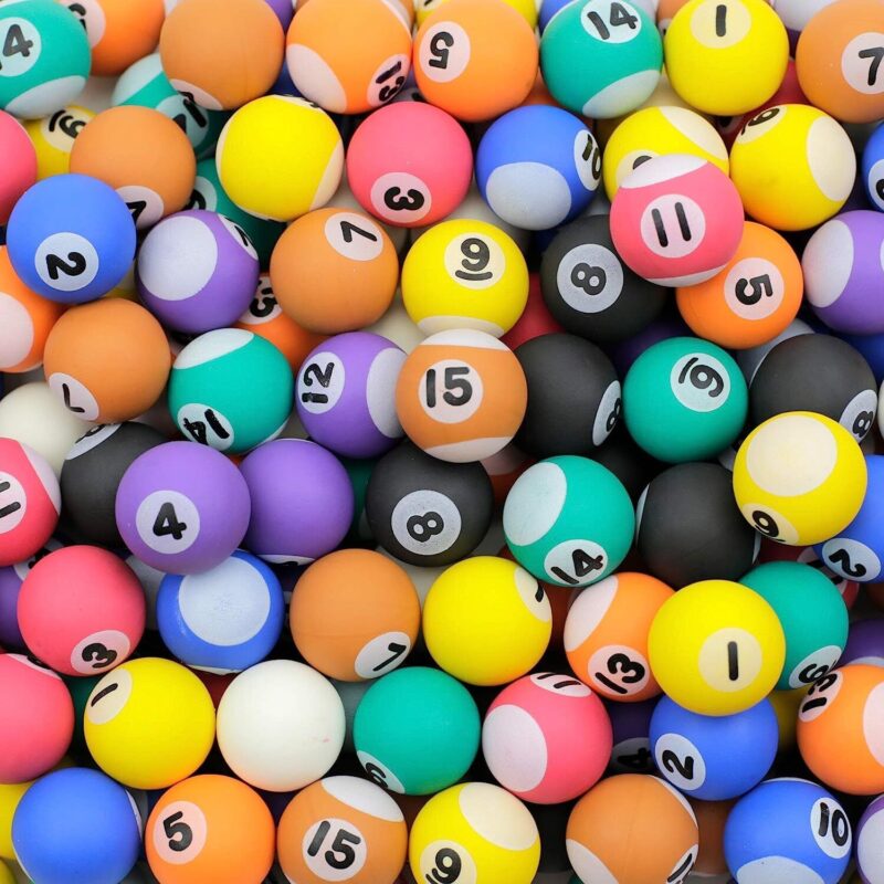 billiard pool style bouncy balls