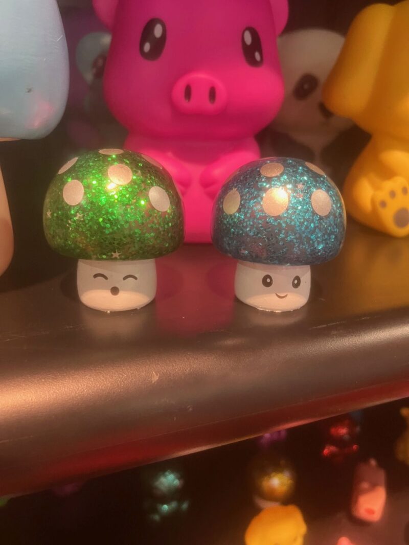 glitter mushrooms