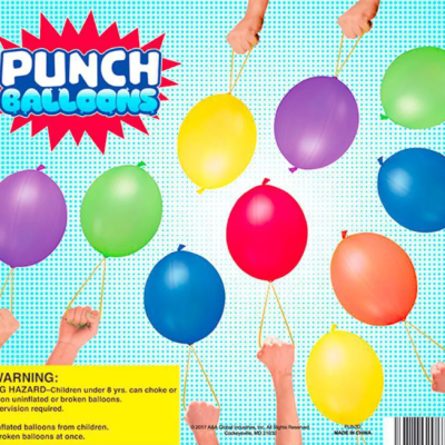 Colorful Punch Balloons With Elastic Bands In 1.1-Inch Capsules – 250 Count