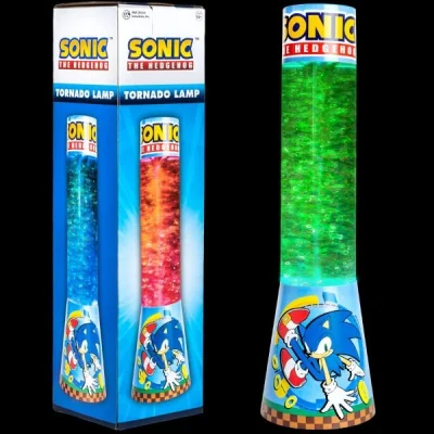 Sonic the Hedgehog Tornado Lamp 14.25 inch color changing glitter lamp licensed arcade and redemption prize