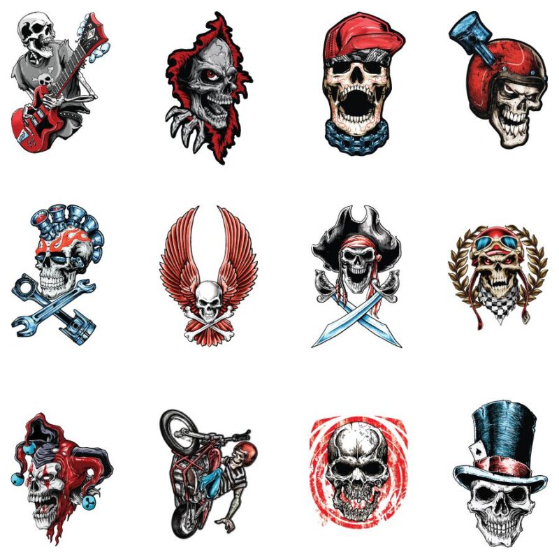 Boneyard Skull Tattoos in Folders (300 Pcs.)