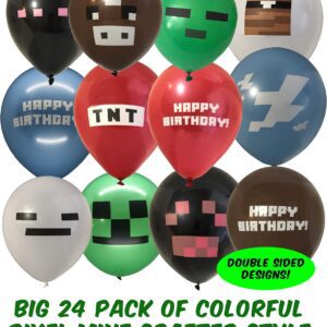 Minecraft Balloons Asst. Characters (24 Pcs.)