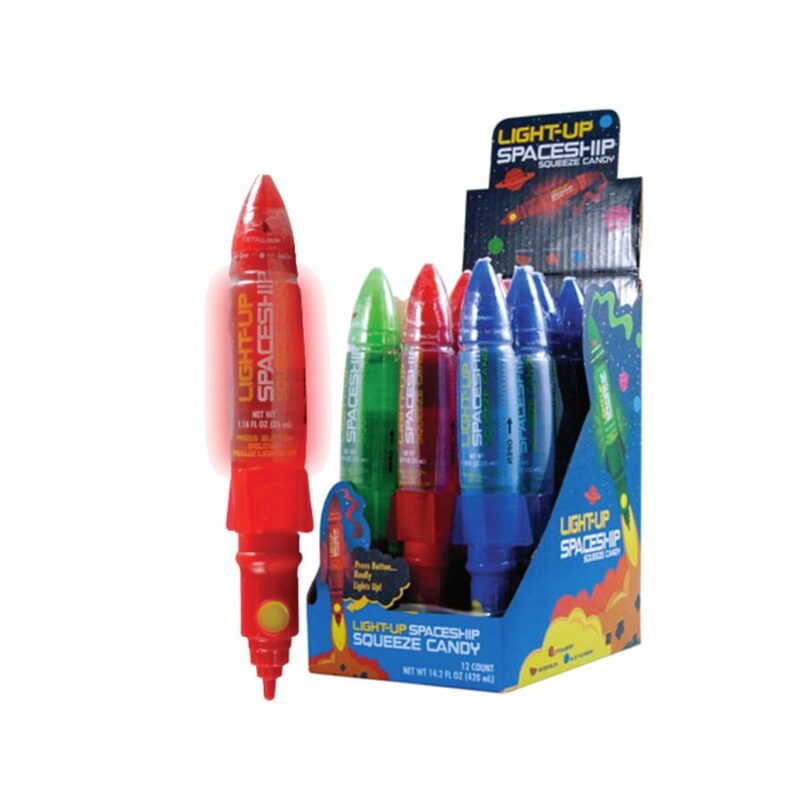 Spaceship Squeeze Light Up Candy (12 Pcs.)