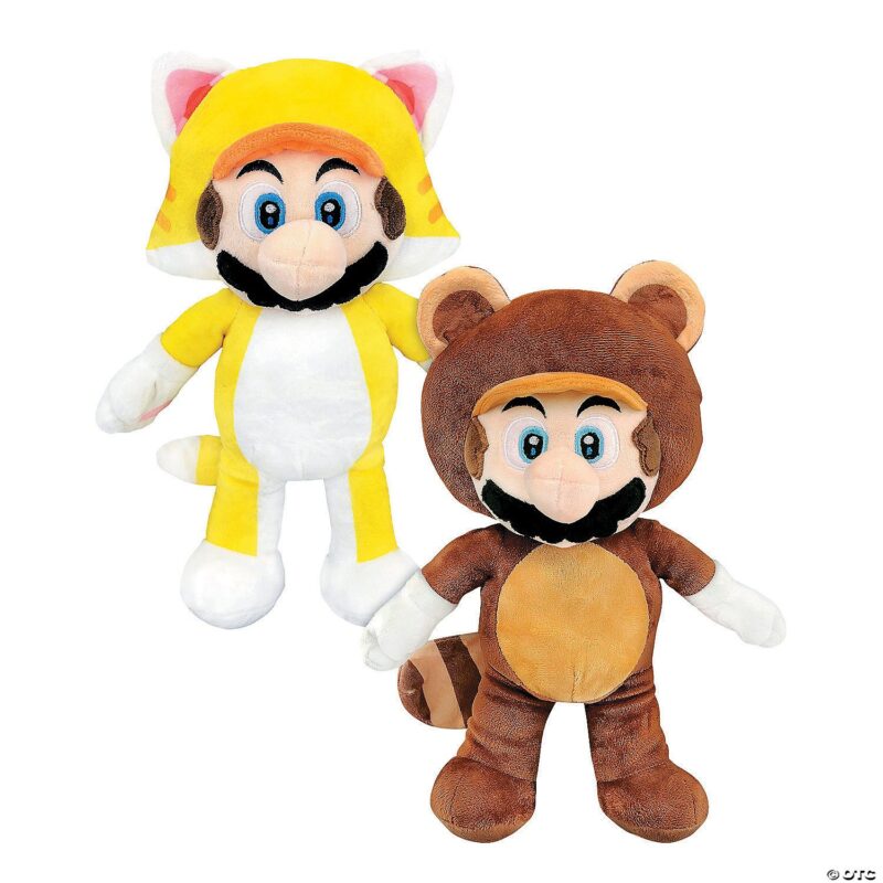 Cat Mario & Tanooki Mario Plush