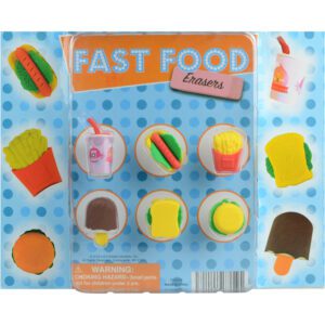 Fast Food Erasers Blister pack