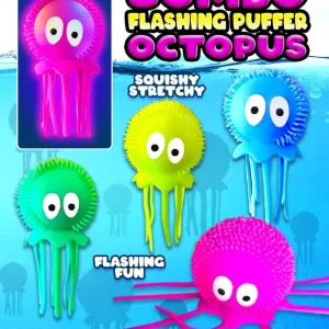 Flashing Puffer Octopus 4 inch Capsules (65 Pcs.)