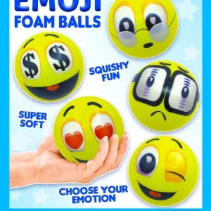 Foam Emoji Balls 4 inch (12 Pcs.)