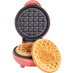 Hello Kitty Mini Waffle Maker with face in waffle