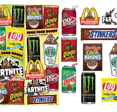 Junk Food Doody Stickers #1 (300 Pcs.)
