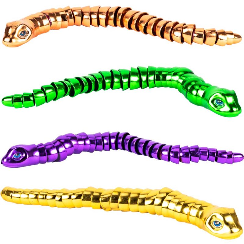 Metallic Crackling Fidget Snake 11.8in Asst