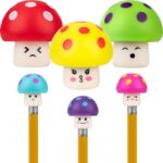 Mushroom Pencil Toppers Asst. (100 Pcs.)