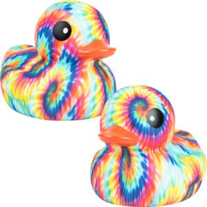 Rubber Deluxe Tie Dye Ducks - Rainbow Tie Dye Duck