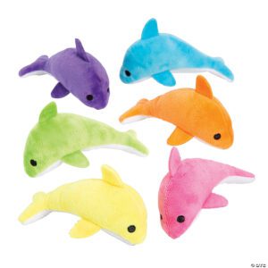 Small Neon Dolphin Plush (120 Pcs.)