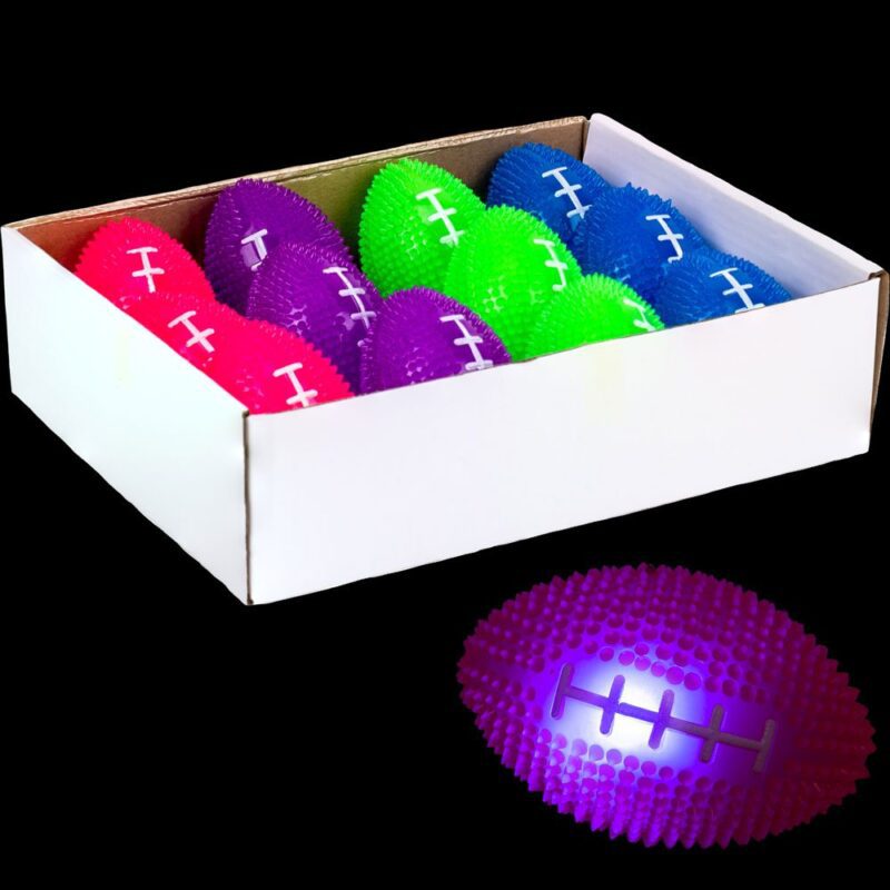 Small Neon Light-Up Footballs Asst. (12 Pcs.)